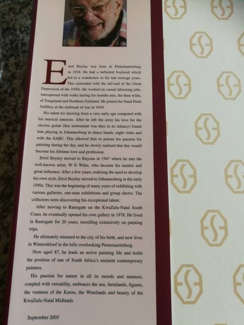 ERROL BOYLEY ( Ltd Edition & SIGNED ) BIOGRAPHY CELEBRATION OF A LIFE JOCELYN BOYLEY ART PAINTING