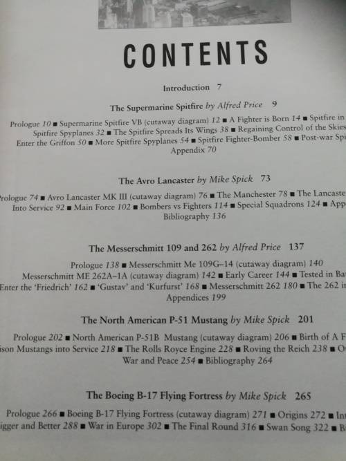 GREAT AIRCRAFT OF WW11 ALFRED PRICE MIKE SPICK  ( Second World War  World War 2  WWII aviation  )