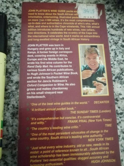 JOHN PLATTER`S 1995 NEW SOUTH AFRICAN WINE GUIDE 1995 (  PLATTERS PLATTER )