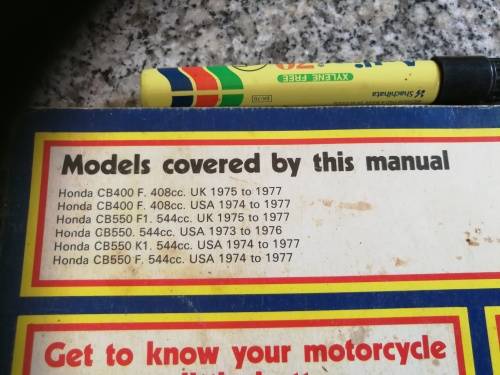 HONDA CB 400 & CB 550 FOURS MOTORCYCLE 1973 TO 1977 HAYNES OWNERS WORKSHOP MANUAL