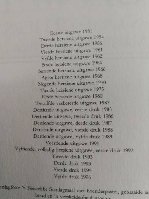 KOOK EN GENIET S L A de VILLIERS VOLEDIGE HERSIENE UITGAWE