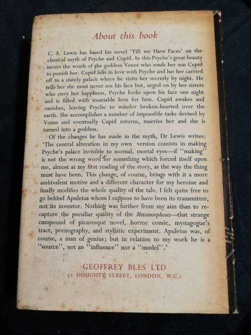 C S LEWIS TILL WE HAVE FACES