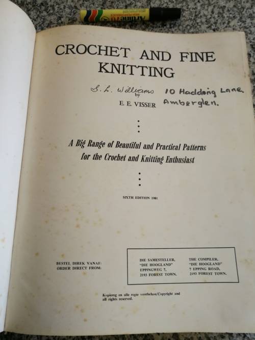 CROCHET AND FINE KNITTING E E VISSER 6th Edition big range of beautiful and practical patterns
