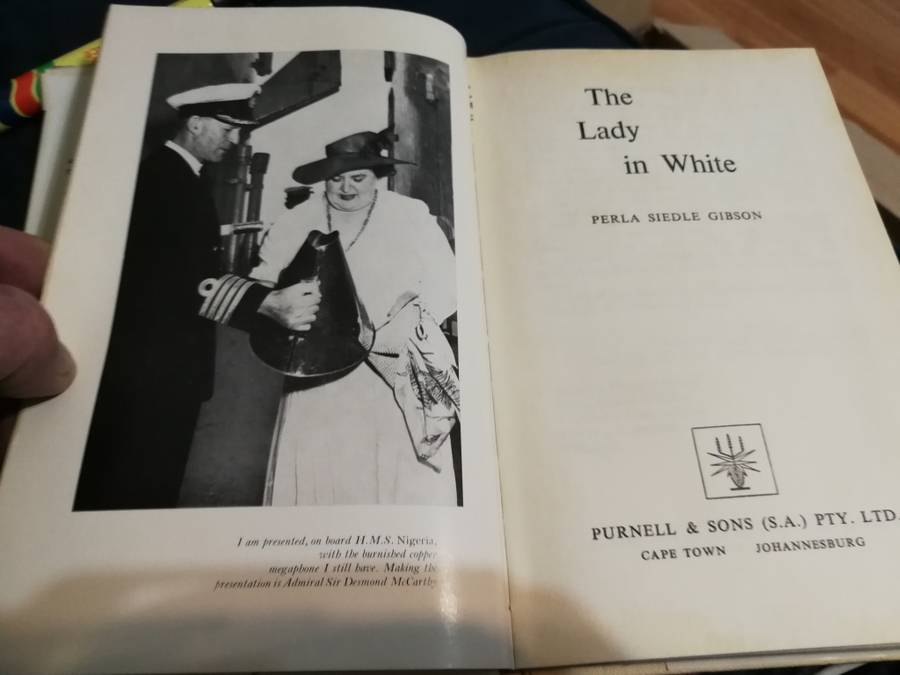 DURBAN South Africa WW2 LADY who sang to the Troops PERLA SIEDLE GIBSON LADY IN WHITE