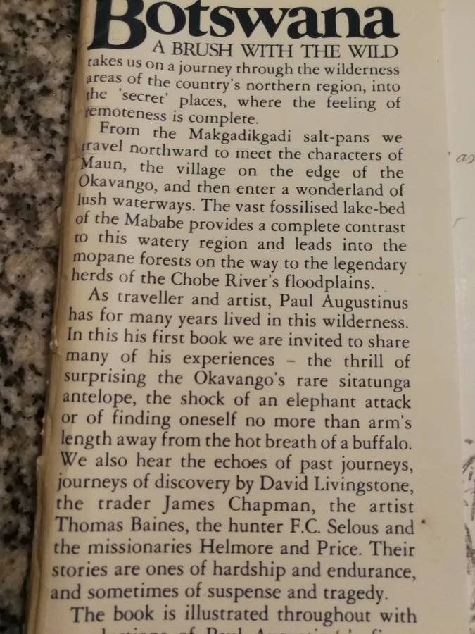 BOTSWANA A BRUSH WITH THE WILD PAUL AUGUSTINUS Foreword by Ian Player  ( wildlife )