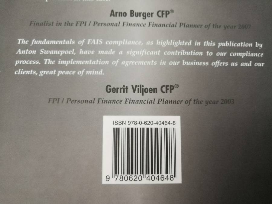 FUNDAMENTALS OF FAIS COMPLIANCE Financial Advisory & Intermediary Services ANTON SWANEPOEL Insurance