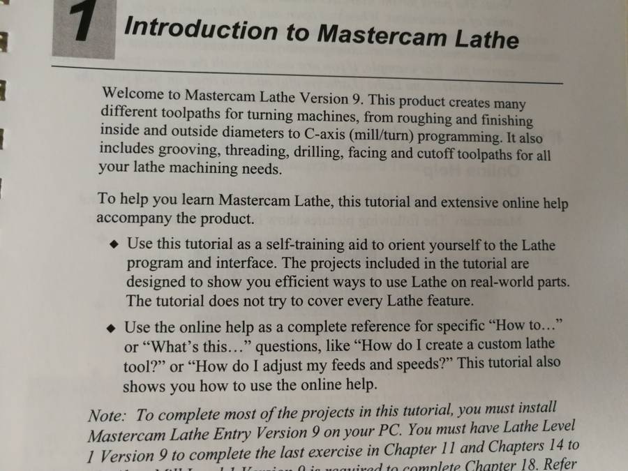 MASTERCAM LATHE TUTORIAL Version 9.1 SP2  Inch version Mastercam CNC Software