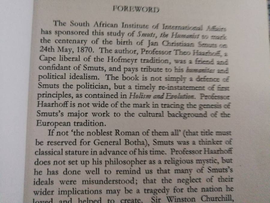 SMUTS THE HUMANIST A Personal Reminiscence by T J HAARHOFF