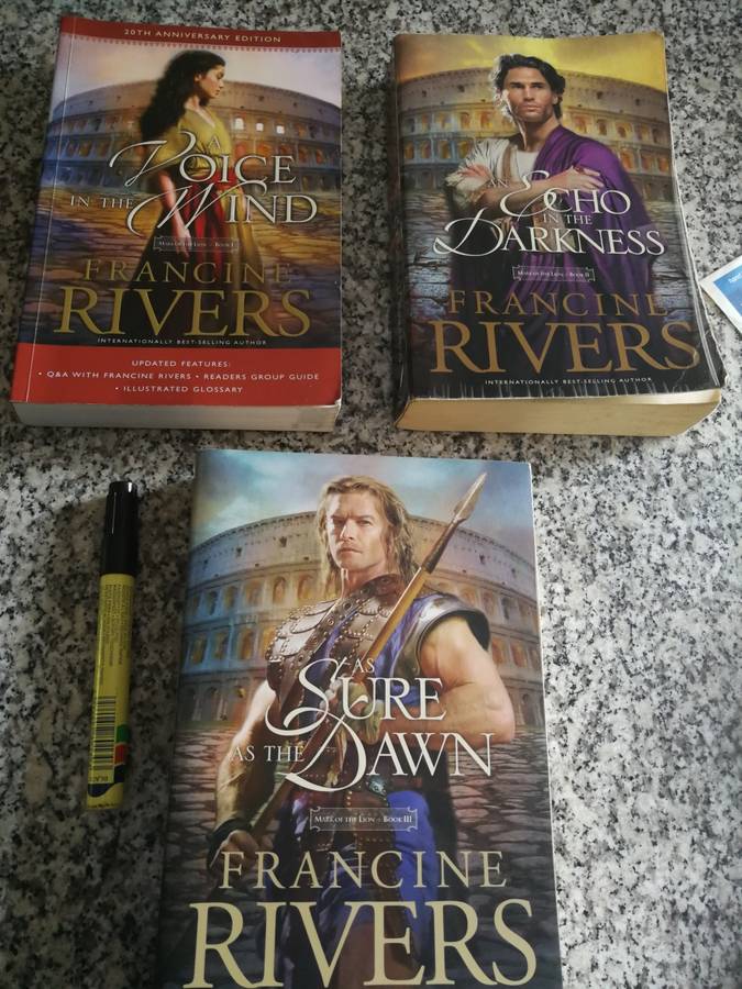3 FRANCINE RIVERS  Books MARK of the LION SERIES  TRILOGY Books 1 2 and 3 ( complete )