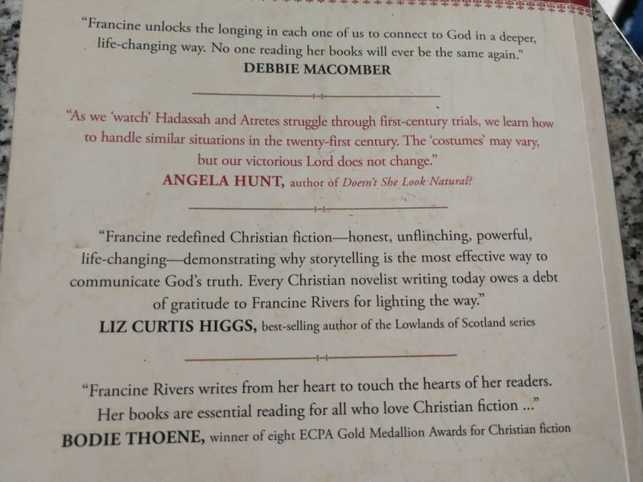 3 FRANCINE RIVERS  Books MARK of the LION SERIES  TRILOGY Books 1 2 and 3 ( complete )