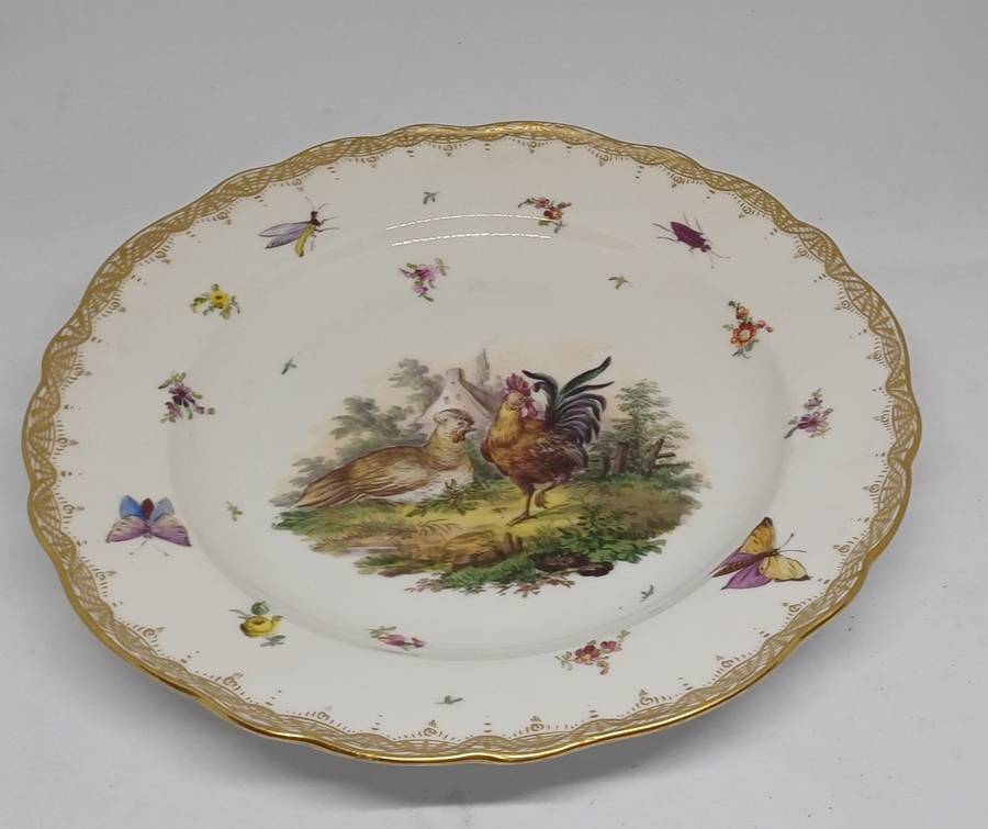 TWO STUNNING MEISSEN PLATES