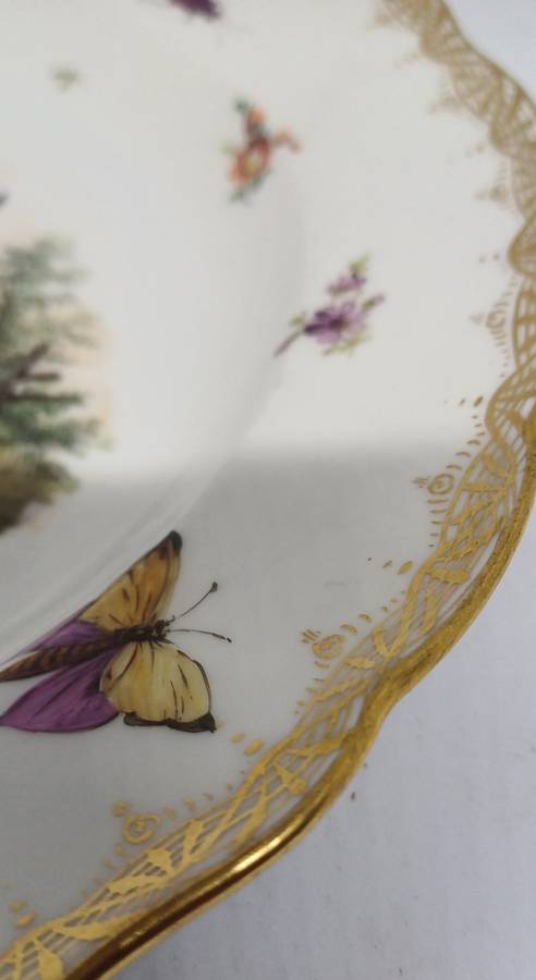 TWO STUNNING MEISSEN PLATES