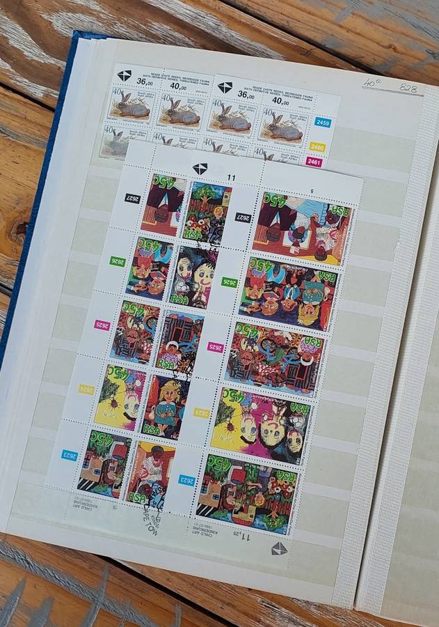 Stamp Stock Book - South African Blocks various in 16pg Album, Size: 30cm x 23cm