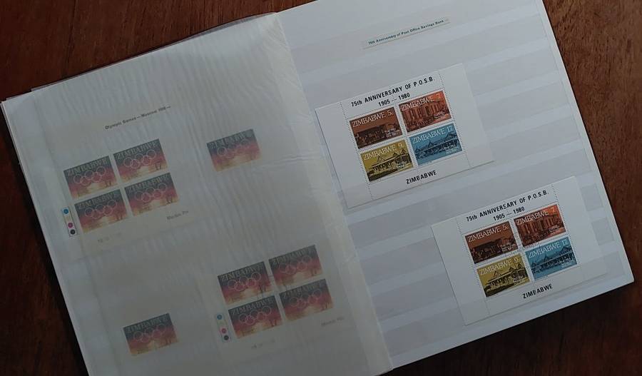 Stamp Stock book - Rhodesia - UMM - USED, Album in excellent condition, Size 23 x 31cm, 16 d/s pgs