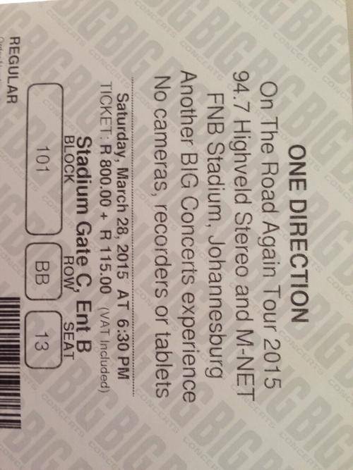 One direction tickets