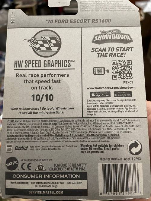 Hot wheels Ford escort. Red. Exclusive !,