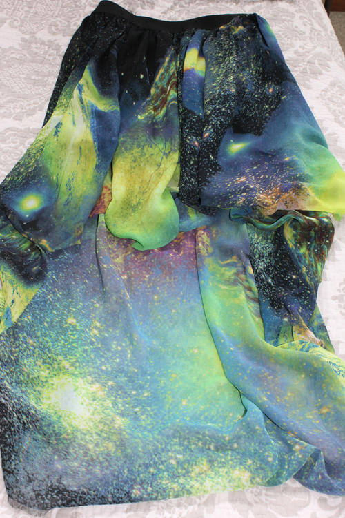 Hi Low Galaxy Print Skirt - One Size Fits All