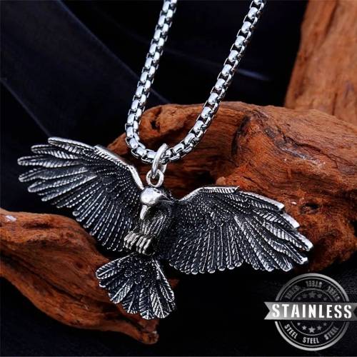 HIGH QUALITY EAGLE PENDANT AND CHAIN - STAINLESS STEEL (DON`T FADE)