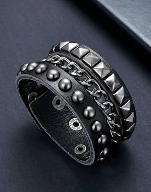 Spike Leather Wrist Cuff