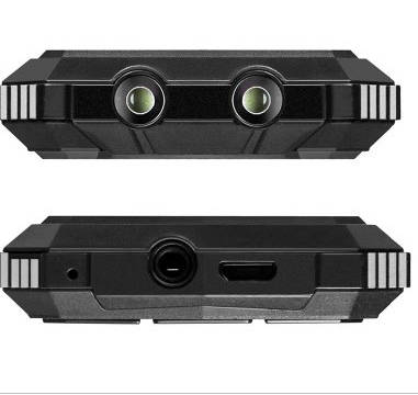 V3S Rugged Phone - 2200mAh Removable Battery, Dual-IMEI, Flashlight, Keypad (Black)