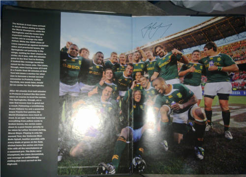 Mauled - British and Irish Lions tour to SA signed by John Smit