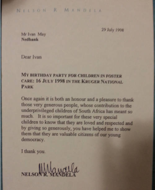 Nelson Mandela signed Letter- with COA (free shipping)