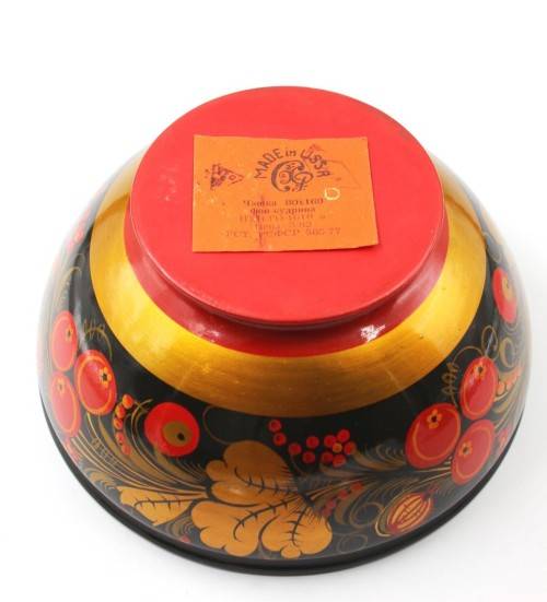 Collection of Soviet Russian KHOKHLOMA Dishes and Serving Ware