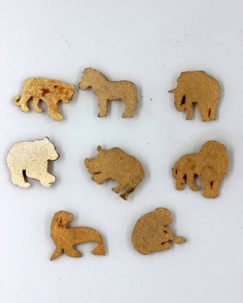 Collection of 8 Metal Miniature Animals