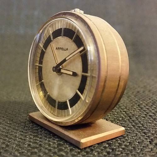 APPELLA Miniature Travel Alarm Clock - Vintage Swiss Made 7-Jewels - Working Order