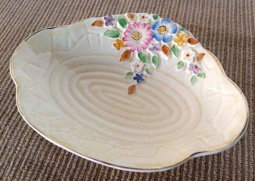 Vintage Crown Devon China Jam / Butter Dish and Jam or Preserve Jar with Lid