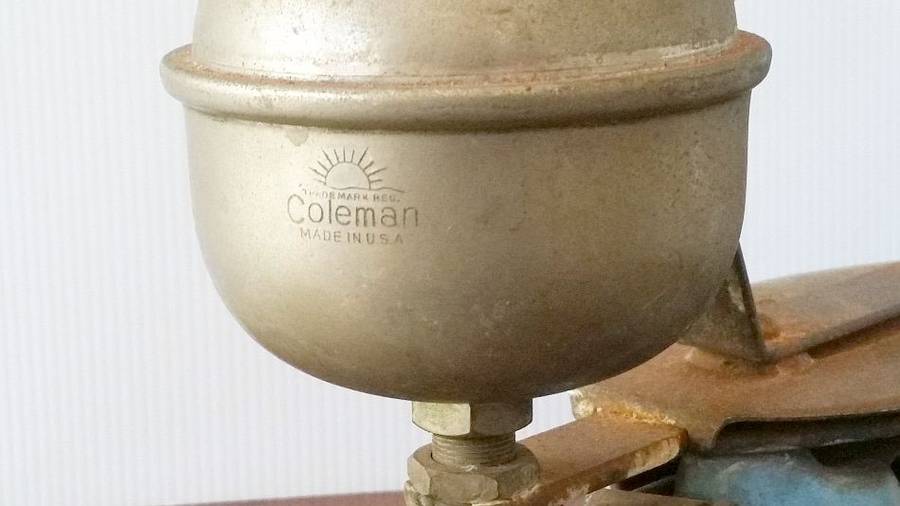 Coleman Primus Iron - Model 4-A with Cool Blue Handle - 1929 - 1948 - Gasoline Coleman Iron