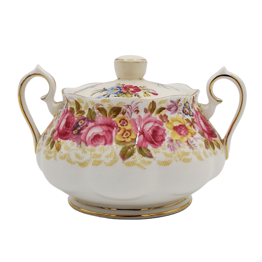 Royal Albert Serena Sugar Bowl, lidded bowl in fine bone china