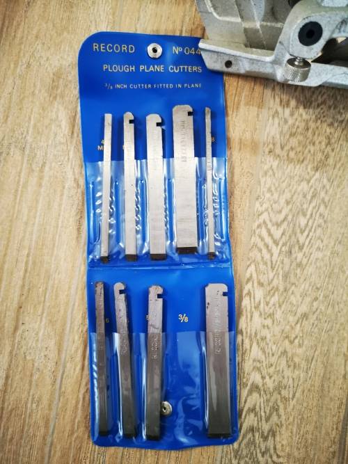 Record No 044C Plough Plane with set of blades in original box