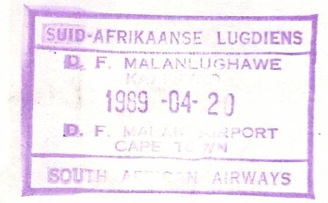 AVIATION CONCORDE VISIT TO JOHANNESBURG FRAMA LABEL 15-03-1992