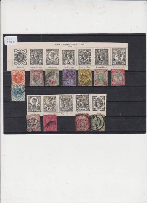GREAT BRITAIN - QUEEN VICTORIA - SG: 197 - 211 - MISSING -( 9 PENCE SG 209)  200 POUNDS
