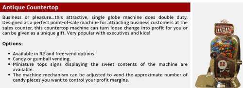 Antique Countertop  Vending Machine