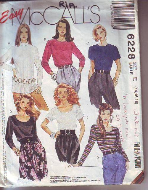 McCall s sewing  pattern no 6228   size E 14-18