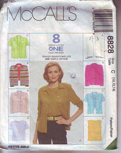McCall s sewing  pattern no 8828  size C 10,12,14