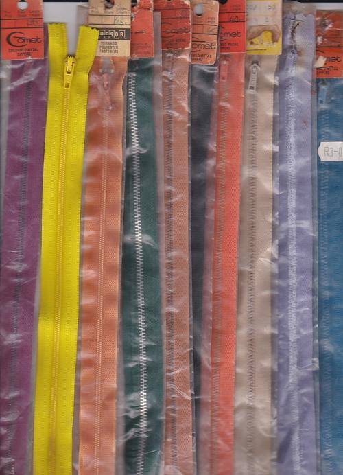 Metal Zips Mixed batch x-stock  closed down shop Multi-color as per scan , pack no 28