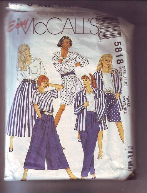 Used McCall's sewing pattern   no 5818 size 14 & 16,  pattern  pieces has been cut out