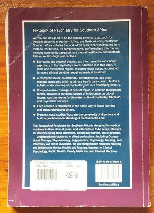 Textbook of Psychiatry for Southern Africa