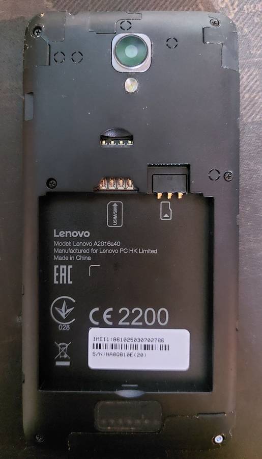 Lenovo Vibe B A2016a40 Cell Phone