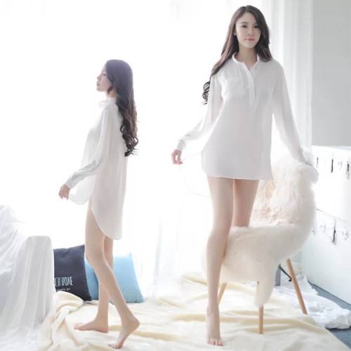 Sexy Chiffon Shirt - Sleeping Shirt