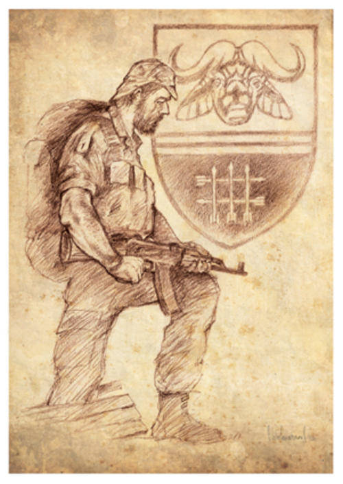 32 Battalion Soldier Commemorative Print
