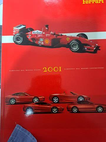 2001 YEARLY FERRARI ANNUAL GLOSSY MAGAZINE 247 PAGES
