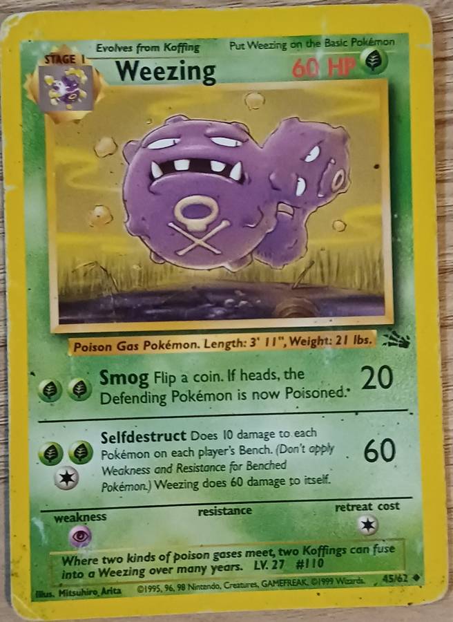 POKEMON Fossil Trading Cards (Price per card)