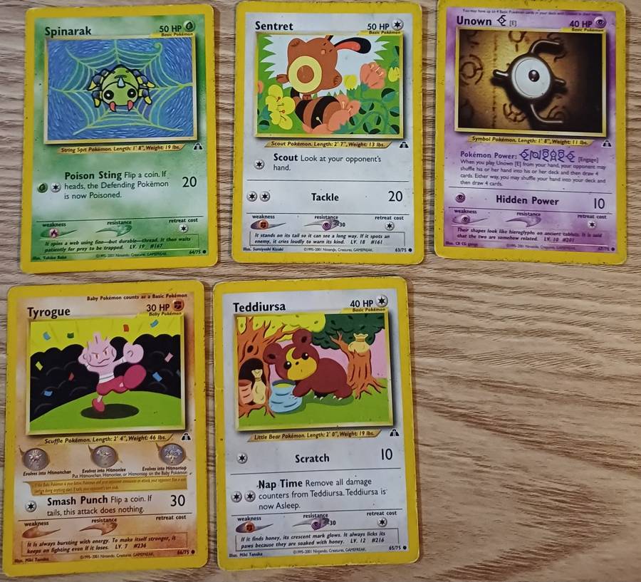 POKEMON Neo Discovery Trading Cards (Price per card)