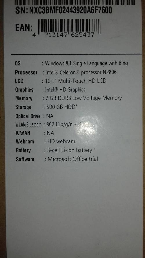 Packard Bell EasyNote ME Touch