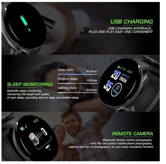 Multifunctional Smart watch IP67 Waterproof Sports Watches Heart Rate Fitness Tracker Smart Bracelet