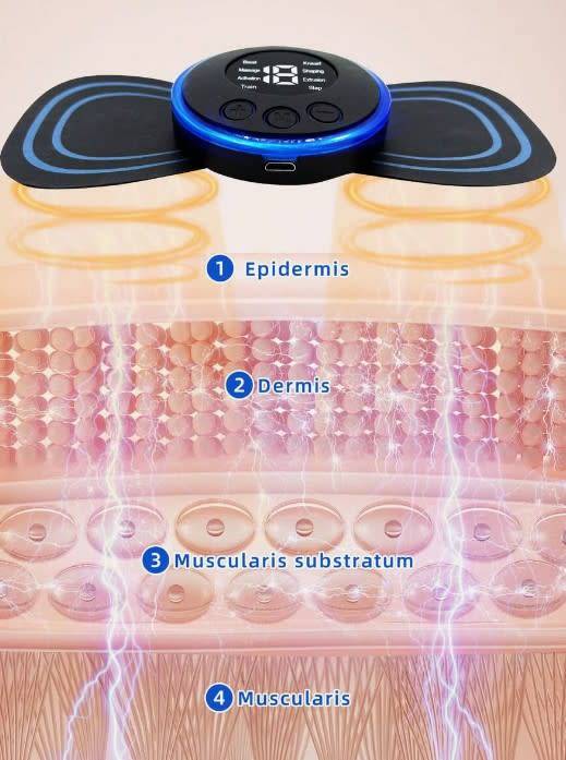 Physical Wireless Tens Ems Massager Electric Smart Fitness Body Silicone Neck Back Full Body Massag